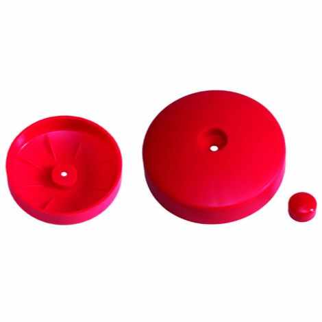 Capac de plastic pentru capete de grinzi rotunde 100 mm - rosu KBT