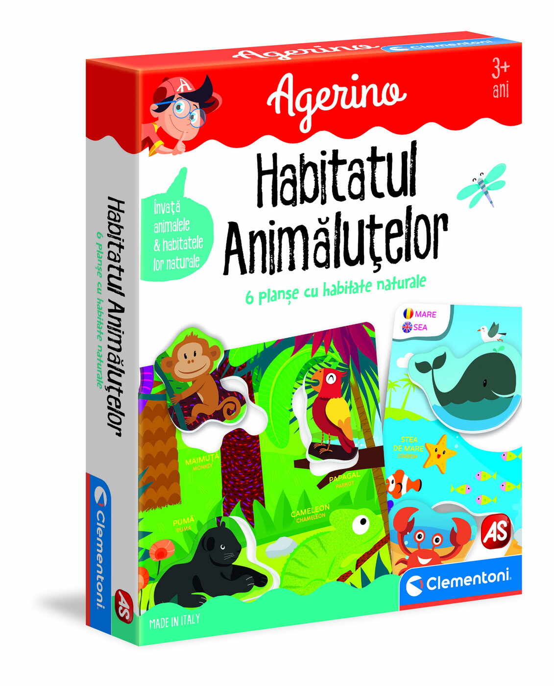 Puzzle educativ - Agerino - Habitatul animalutelor | Clementoni