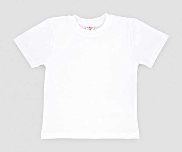 Tricou alb din bumbac pentru copii
