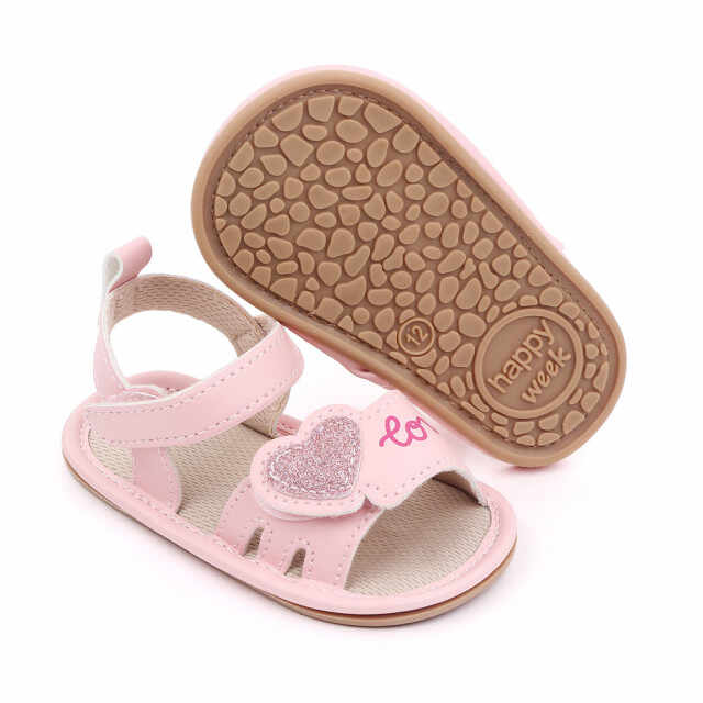 Sandalute roz pentru fetite - Love
