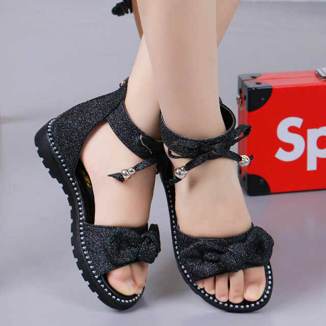 Sandale negre pentru fetite - Shine