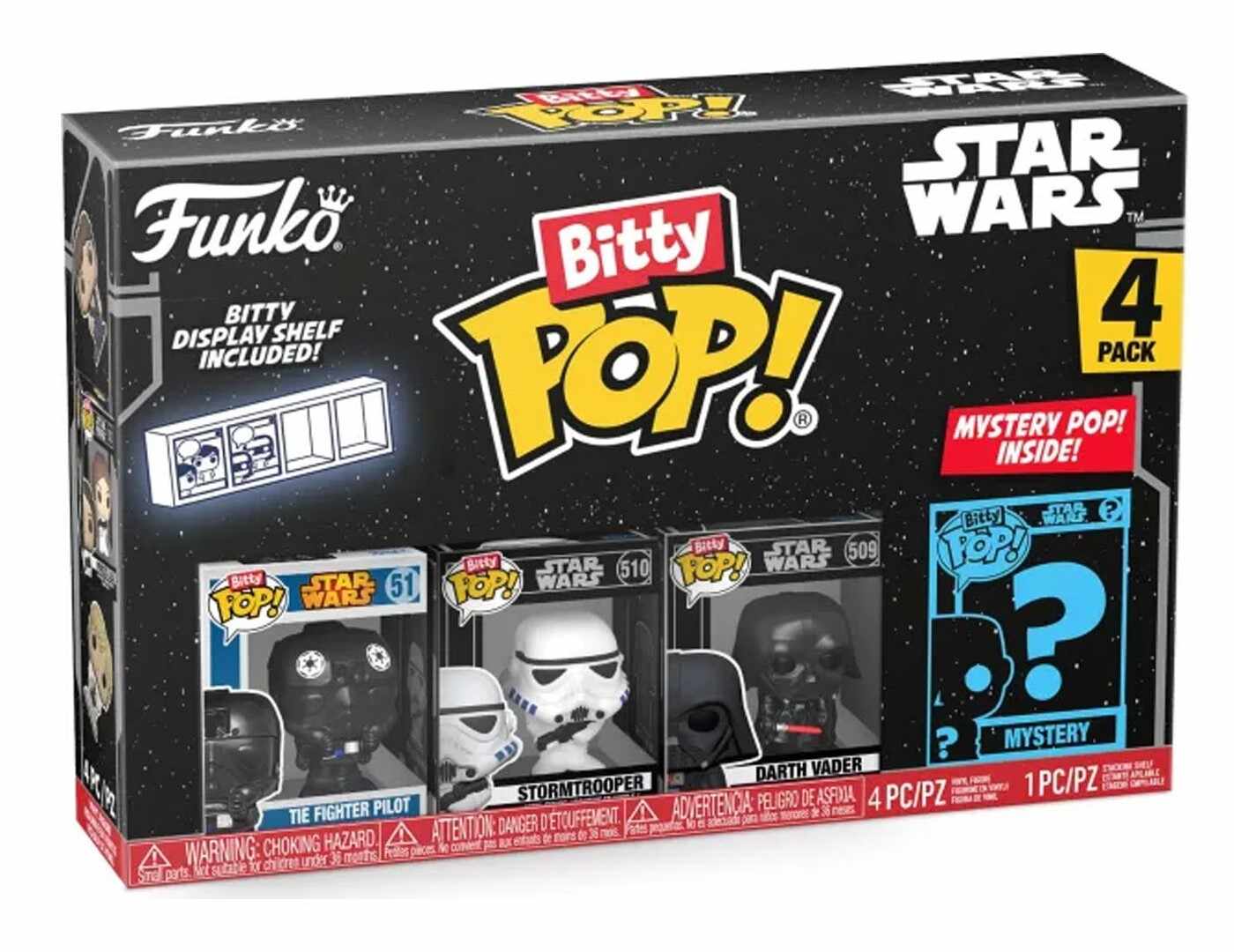 Set 4 figurine - Pop! Bitty - Star Wars Darth Vader | Funko