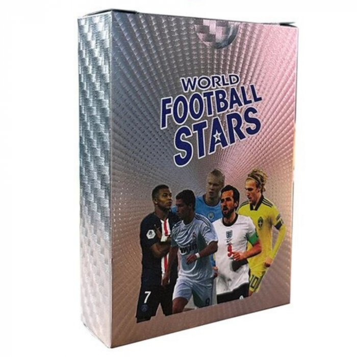 Set 55 cartonase argintii Fotbalisti - World Football Stars