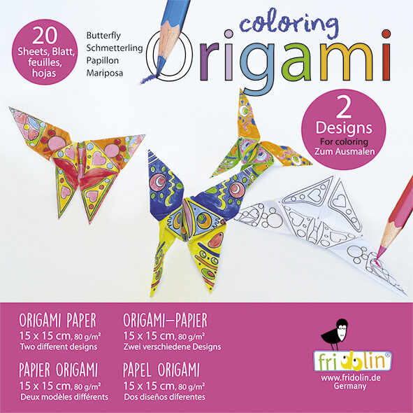 Set origami - Coloring Origami - Butterflies | Fridolin