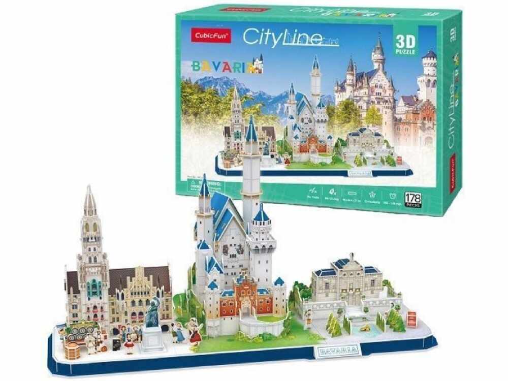 Puzzle 3D - CityLine - Bavaria - 178 piese | CubicFun