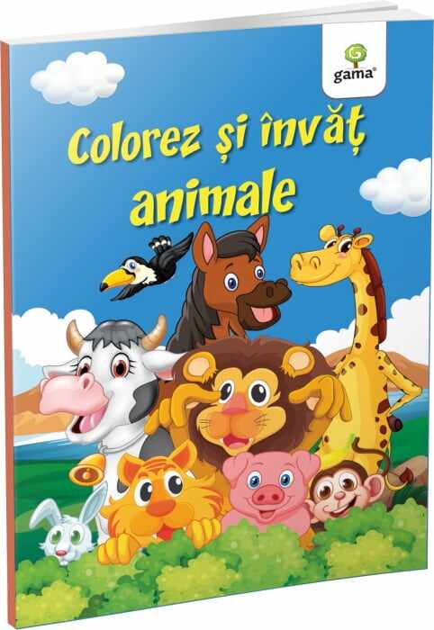 Colorez si invat animale, Editura Gama, 4-5 ani +