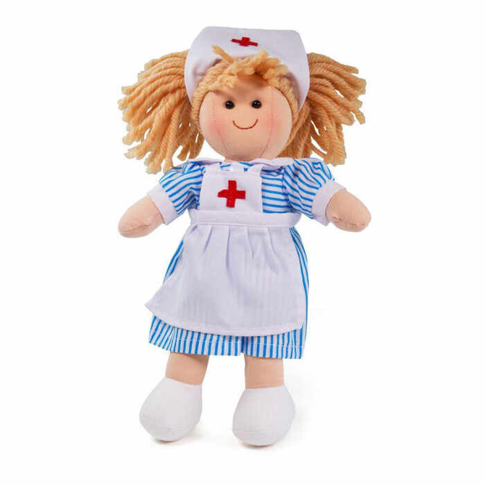 Papusa - Nurse Nancy, BIGJIGS Toys, 1-2 ani +