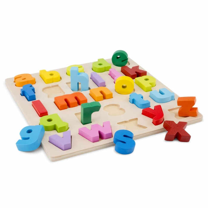 Puzzle Alfabet Litere Mici, New Classic Toys, 2-3 ani +