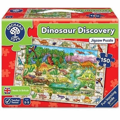 Puzzle in limba engleza Lumea dinozaurilor (150 piese) DINOSAUR DISCOVERY, Orchard Toys, 4-5 ani +