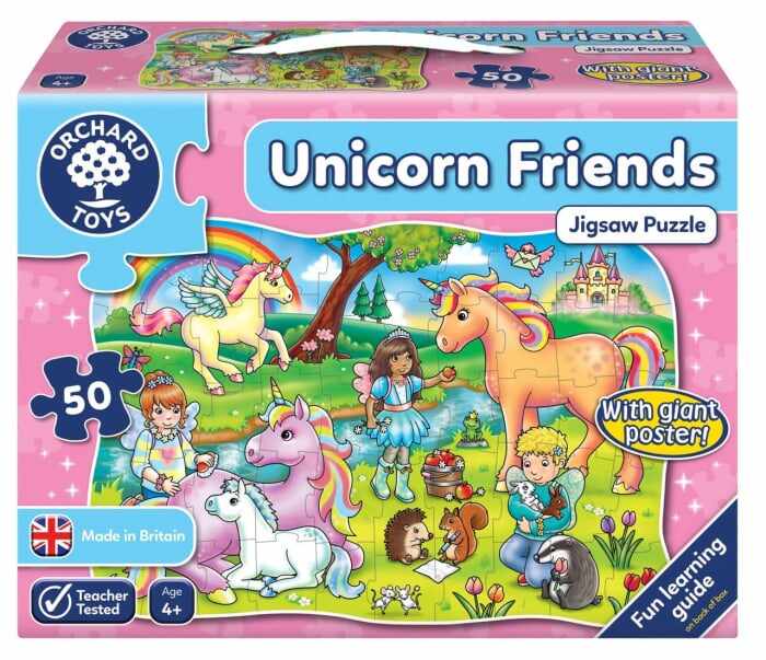 Puzzle Prietenii Unicornului UNICORN FRIENDS, Orchard Toys, 4-5 ani +