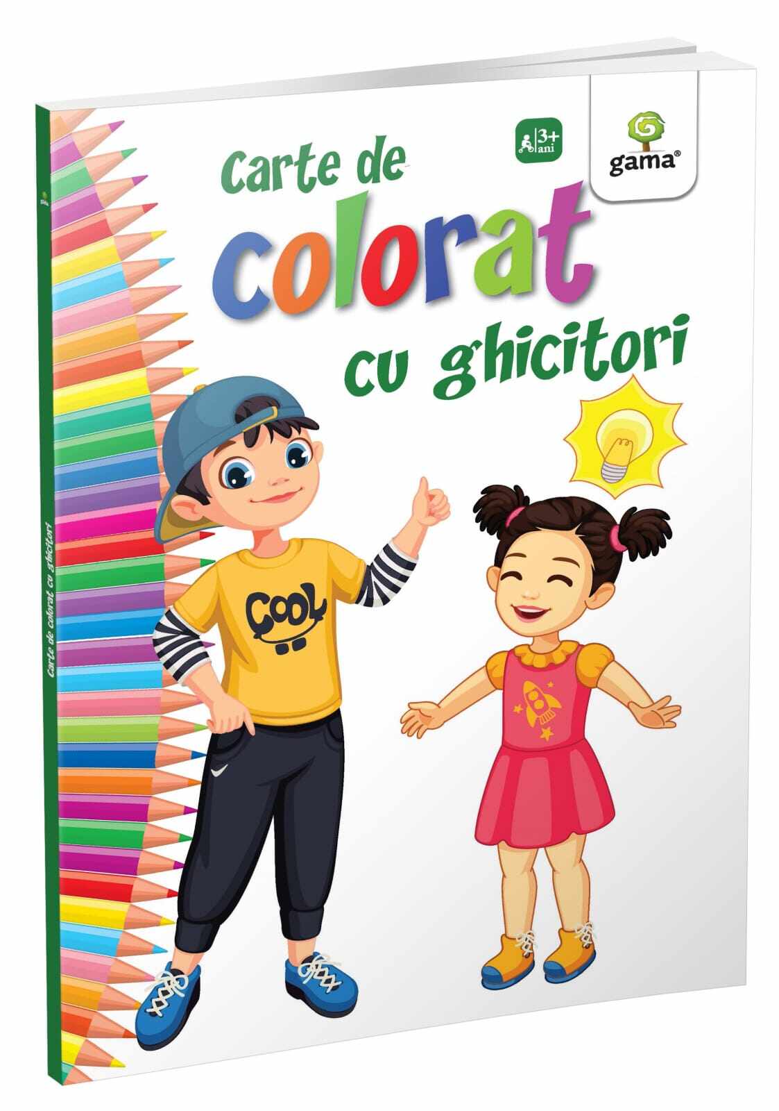 Carte de colorat cu ghicitori - Editia 2018, Editura Gama, 2-3 ani +