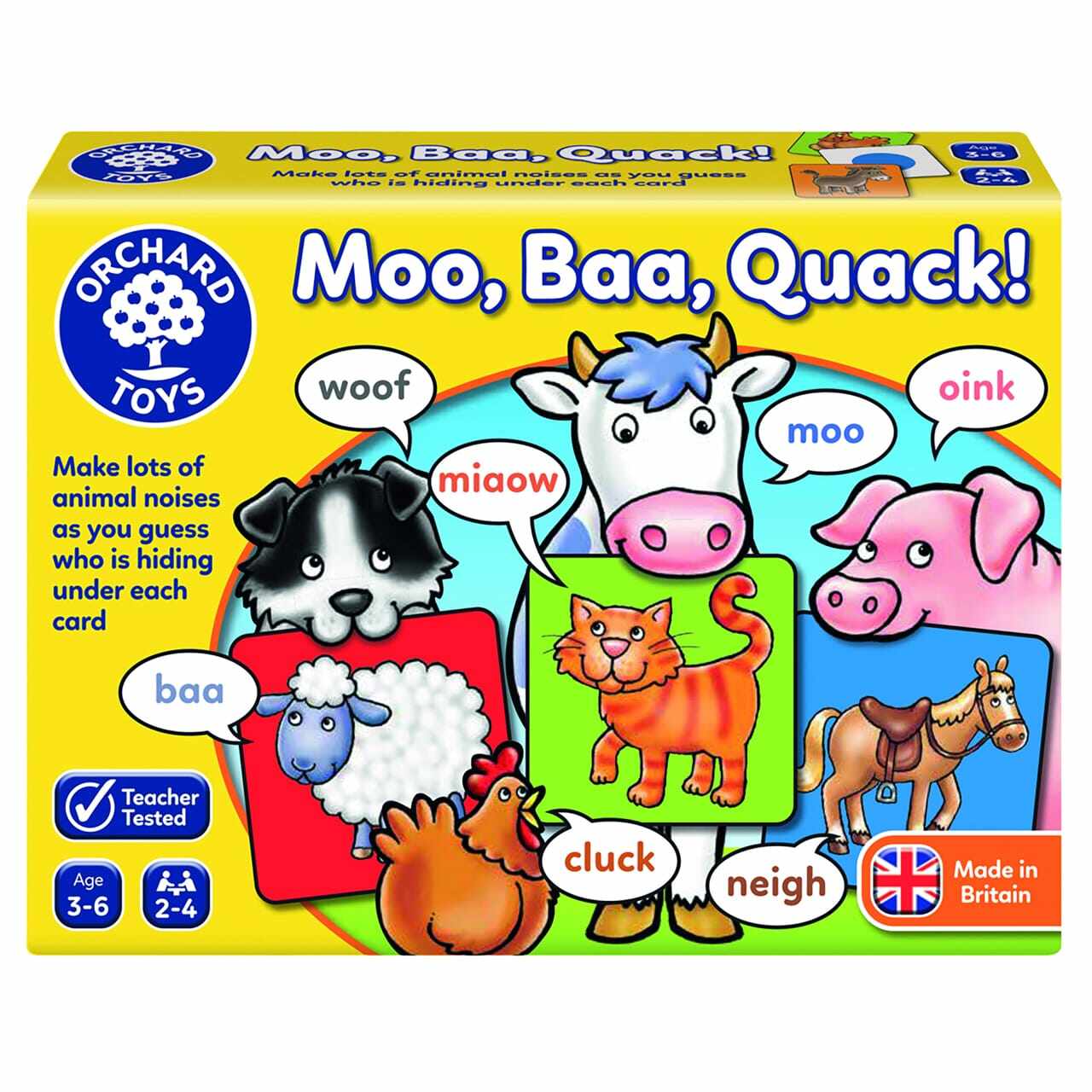 Joc educativ Moo Bee Mac MOO BAA QUACK, Orchard Toys, 2-3 ani +