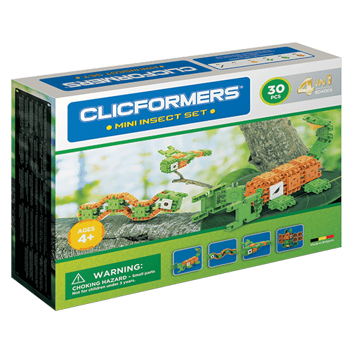 Set de construit Clicformers- Insecte, 30 piese, Clicstoys, 4-5 ani +