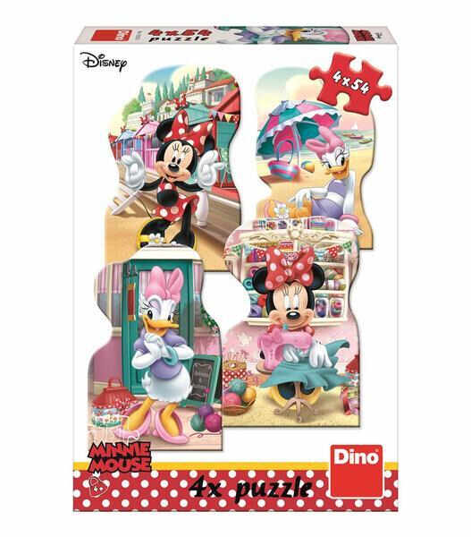 Puzzle 4 in 1 - Minnie si Daisy in vacanta (54 piese), Dino, 4-5 ani +