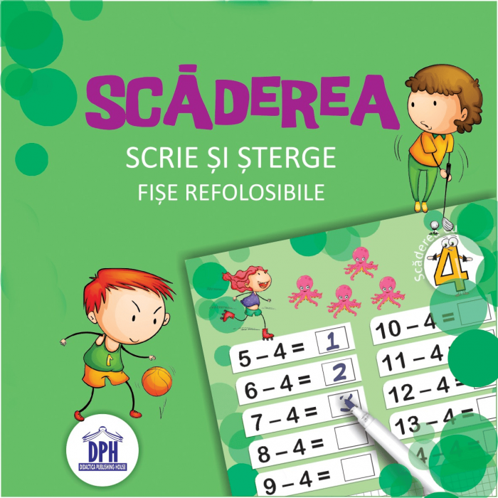 Scrie si sterge - Scaderea, DPH, 6-7 ani +