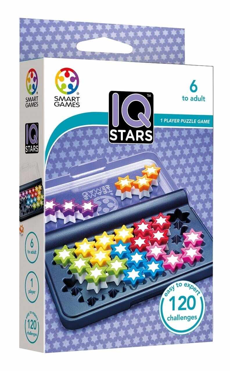 Smart Games - IQ Stars, joc de logica cu 120 de provocari, 6+ ani