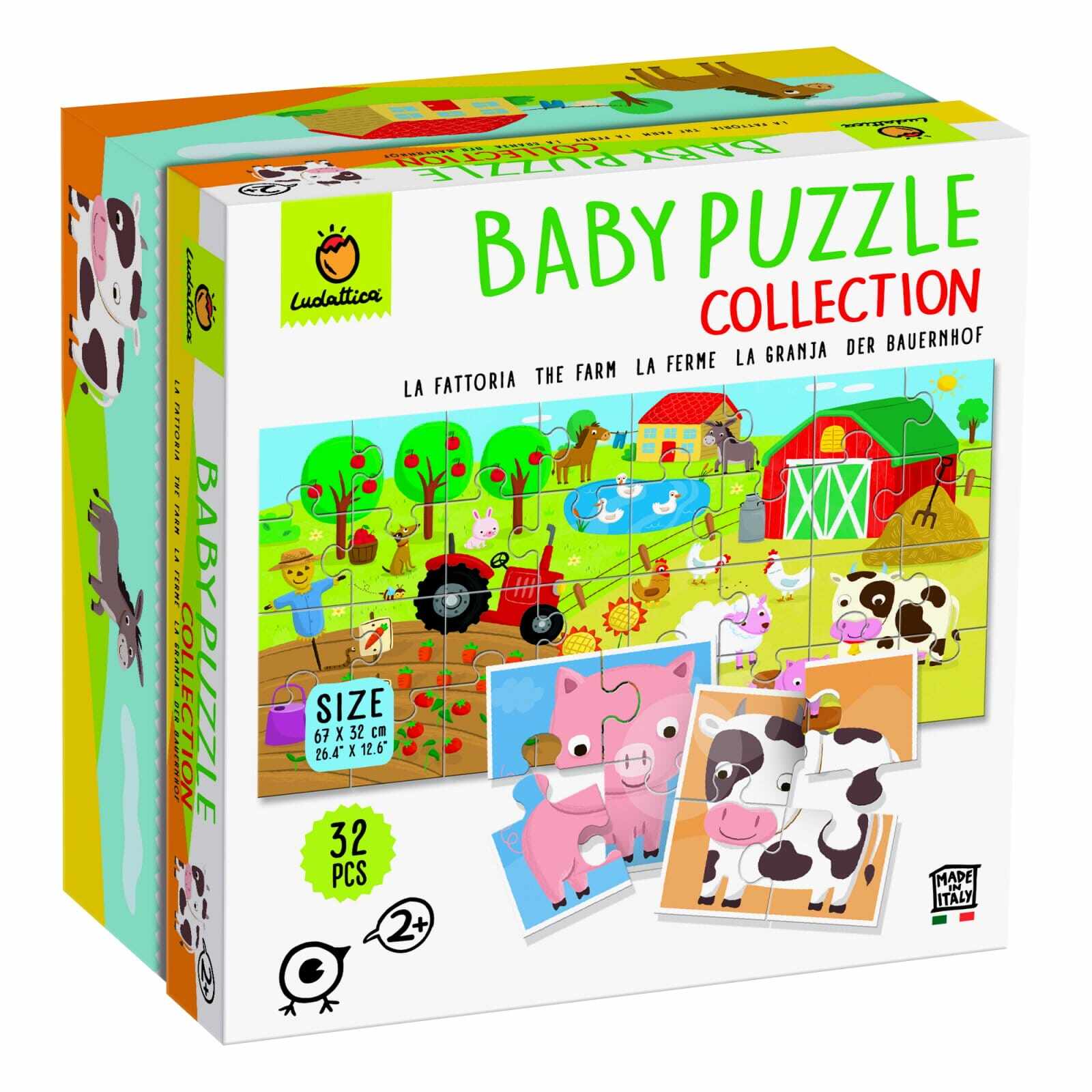 Baby Puzzle - Ferma, Ludattica, 2-3 ani, 32 piese