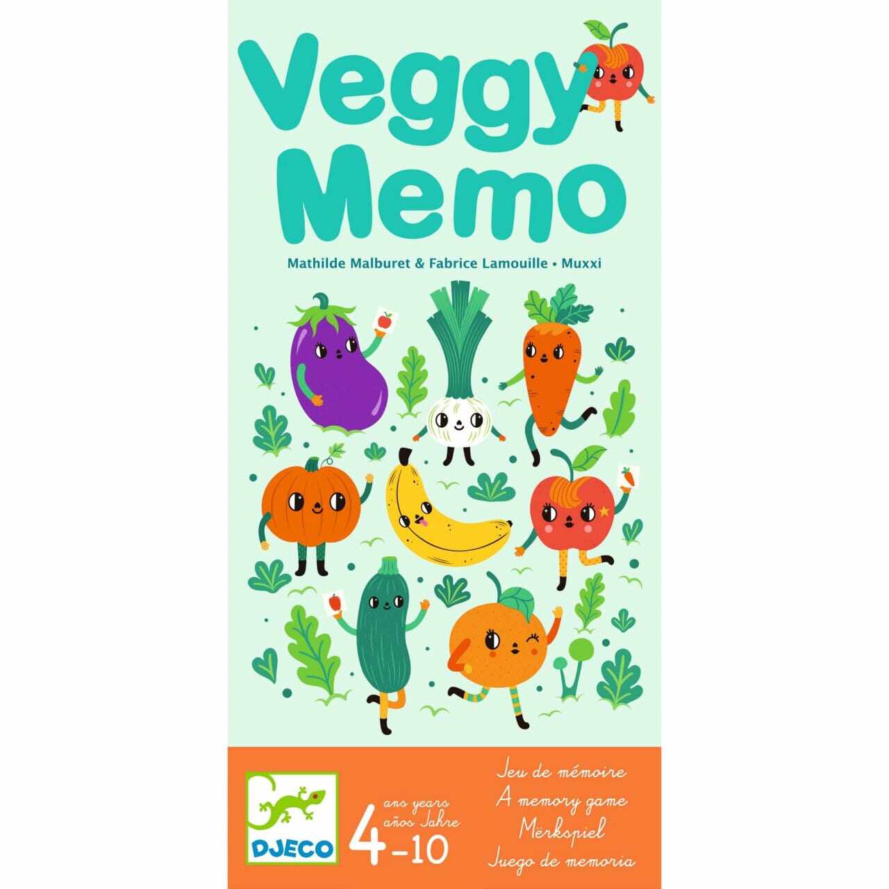 Joc de memorie Veggy Memo, Djeco, 4 - 10 ani