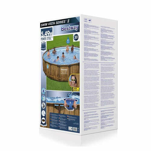 Set piscina cu cadru Bestway pompa de filtru inclus 549 x 122 cm