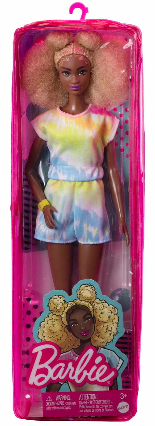Papusa Barbie - Fashionista cu par afro blond | Mattel