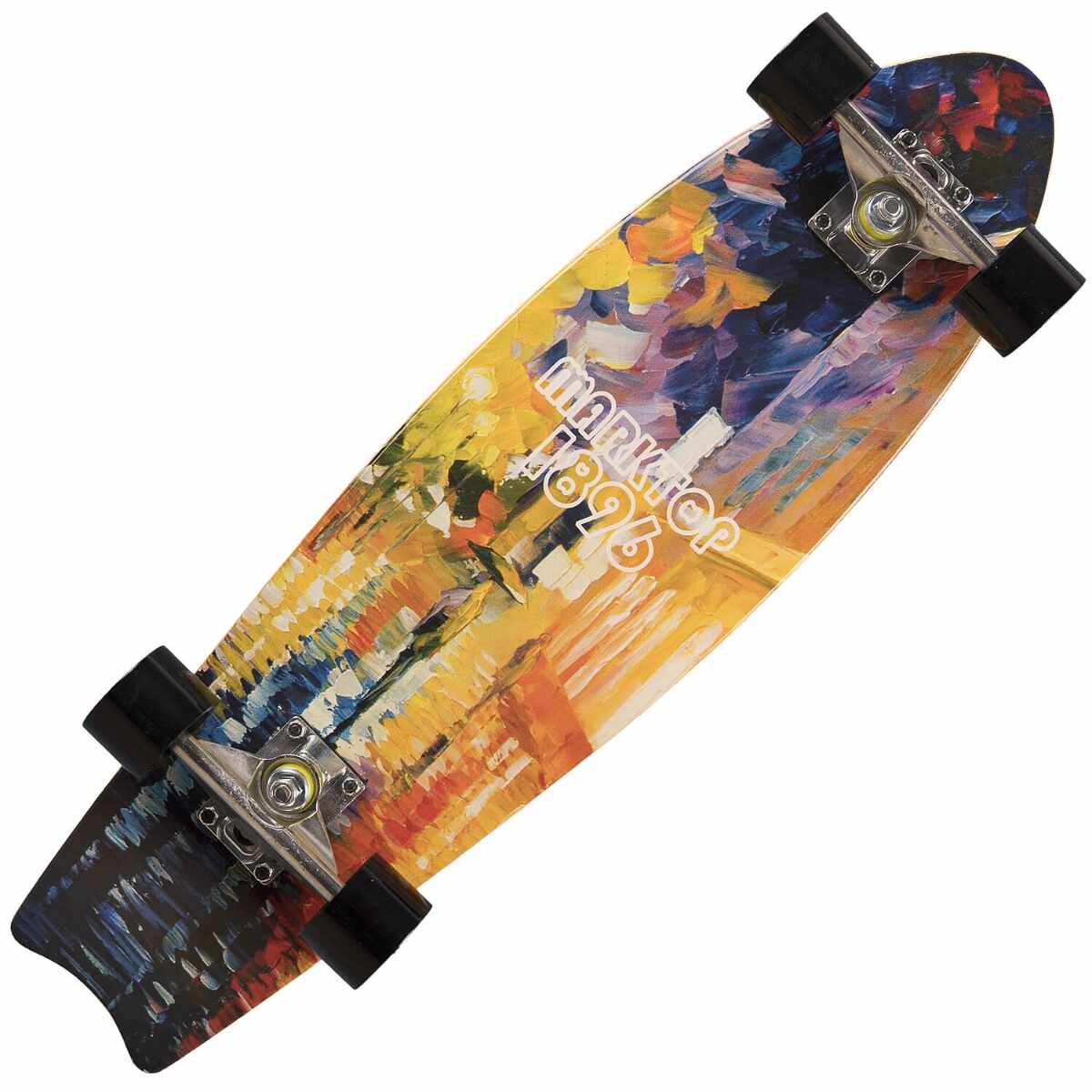 Skateboard Action One, Aluminiu, 70 x 29 cm, Multicolor, Ilusion