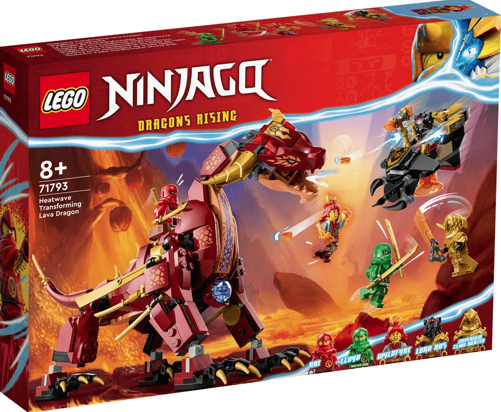 LEGO Ninjago - Dragonul de lava transformator cu val de caldura [71793] | LEGO