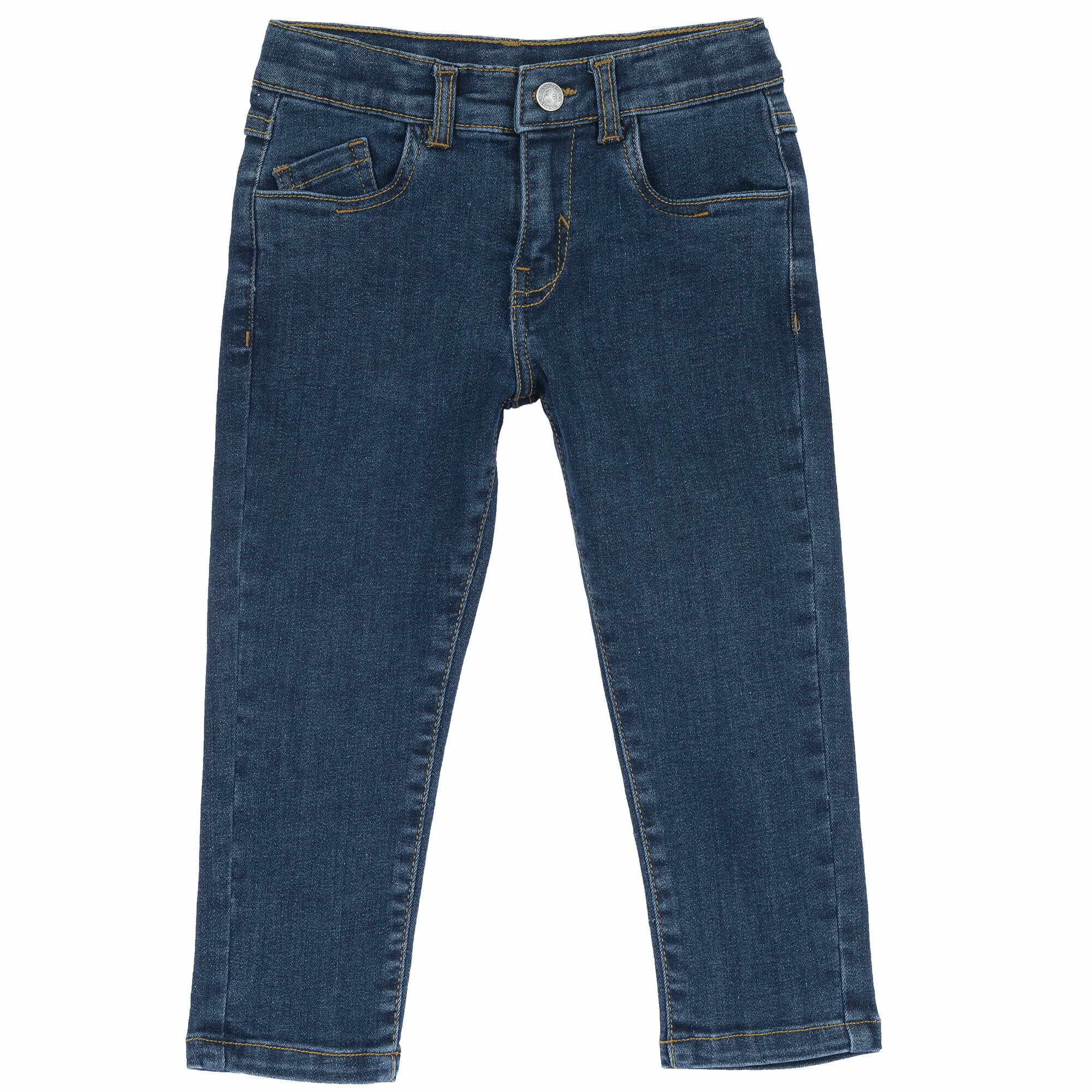 Pantaloni copii Chicco din denim stretch, Albastru Inchis, 05783-66MC