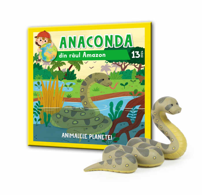 Animalele Planetei Nr.13 - Anaconda din raul Amazon, RBA, 18 luni+