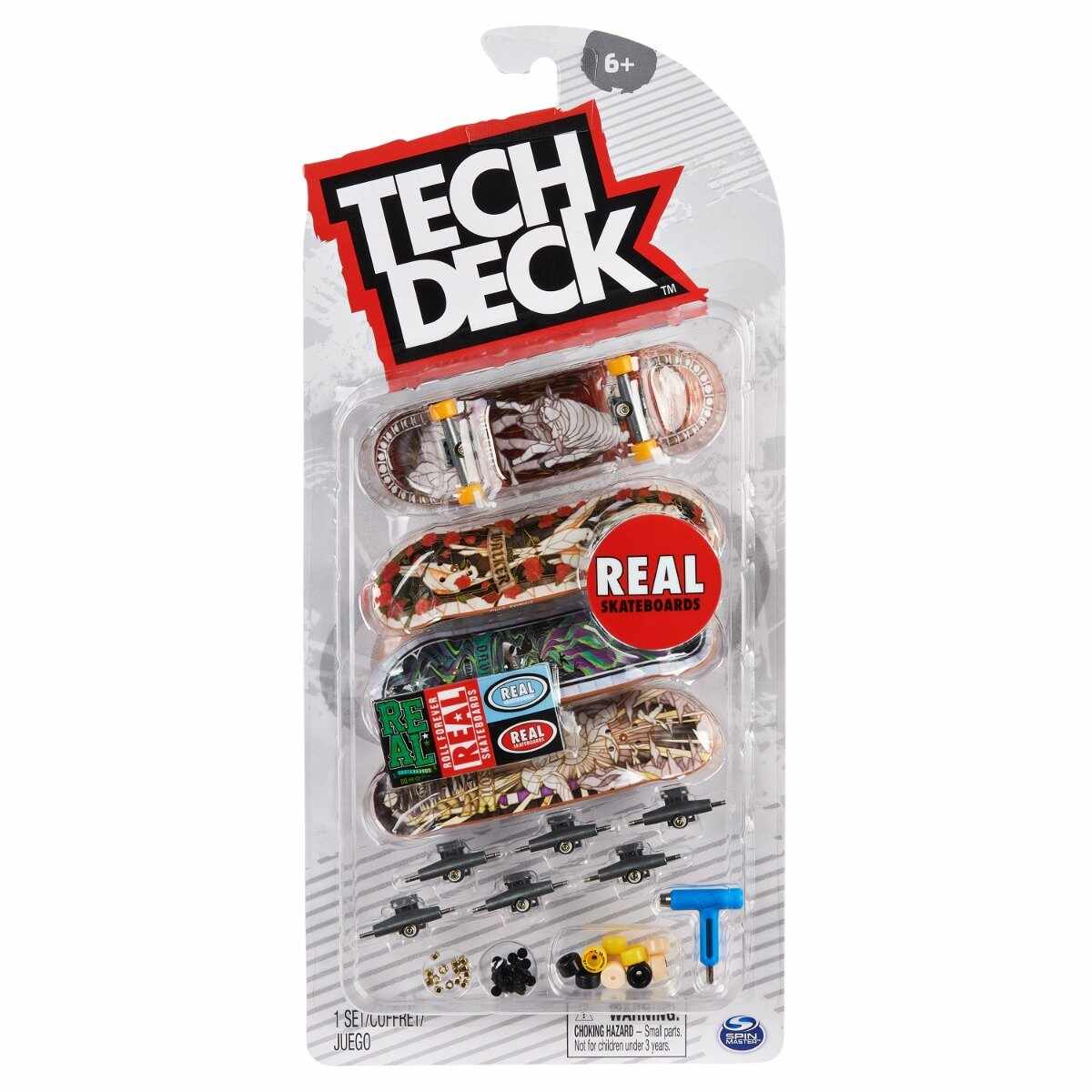 Set mini placa skateboard Tech Deck, 4 buc, Real, 20140753