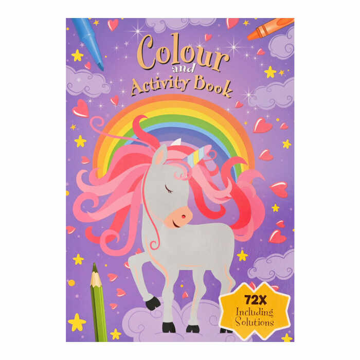 Carte de colorat cu activitati - unicorni