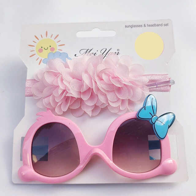 Set roz bentita si ochelari de soare - Little daisy