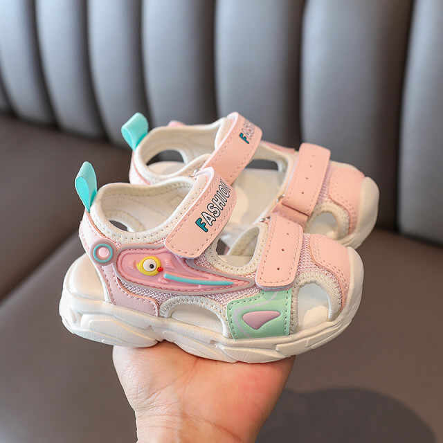 Sandale roz pentru fetite - Duck