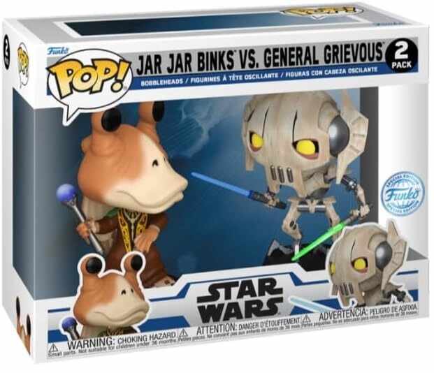 Set 2 figurine - Pop! Star Wars: Jar Jar Binks Vs General Grevious | Funko