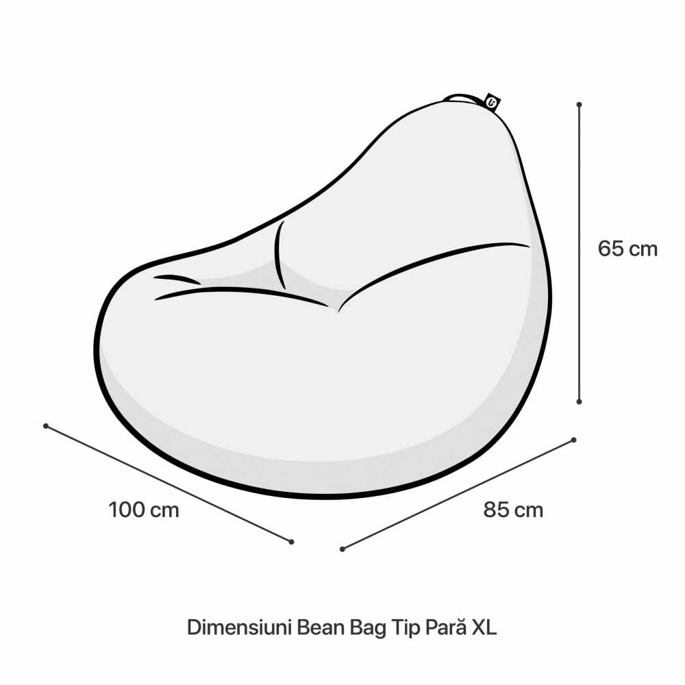 Fotoliu Puf Bean Bag tip Para XL Abstract Peony