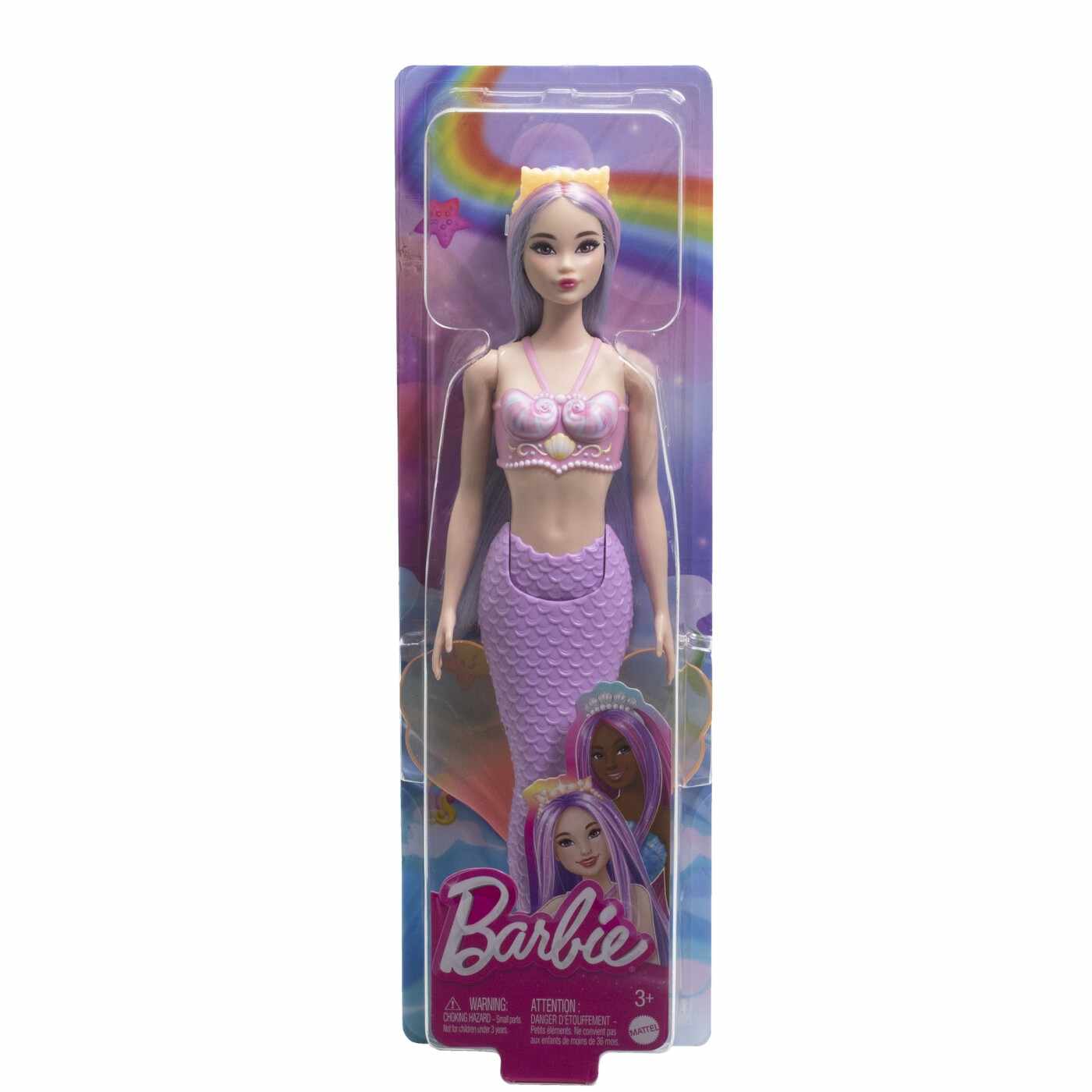 Papusa - Barbie Dreamtopia - Sirena cu par mov si coada mov | Mattel