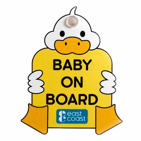 Semn auto de avertizare Baby on board Duck
