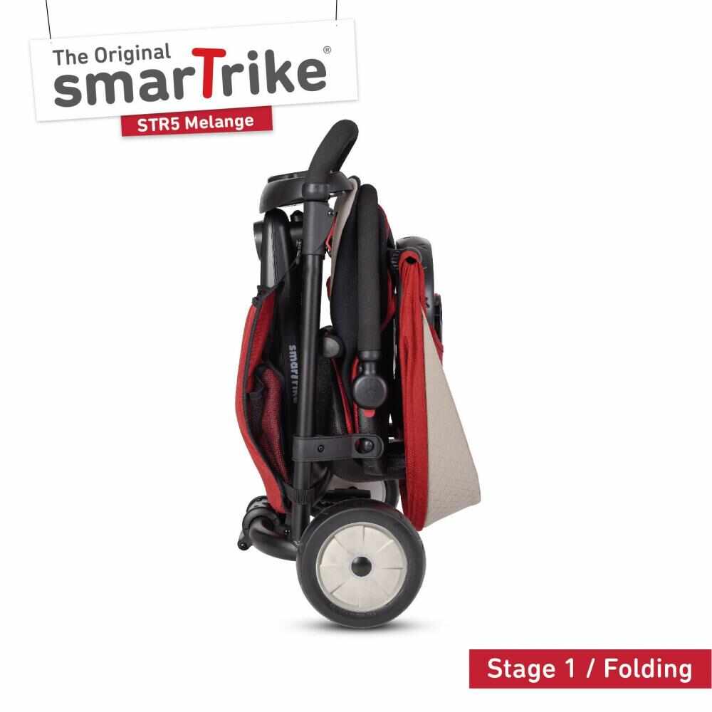 Tricicleta pliabila Smart Trike 7 in 1 STR5 Rosu dotata cu frana si scaun rabatabil