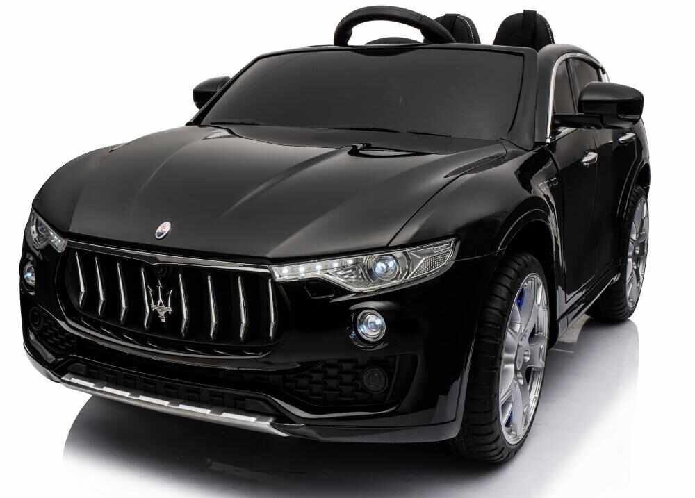 Masinuta electrica Maserati Levante cu scaun de piele si roti de cauciuc Black