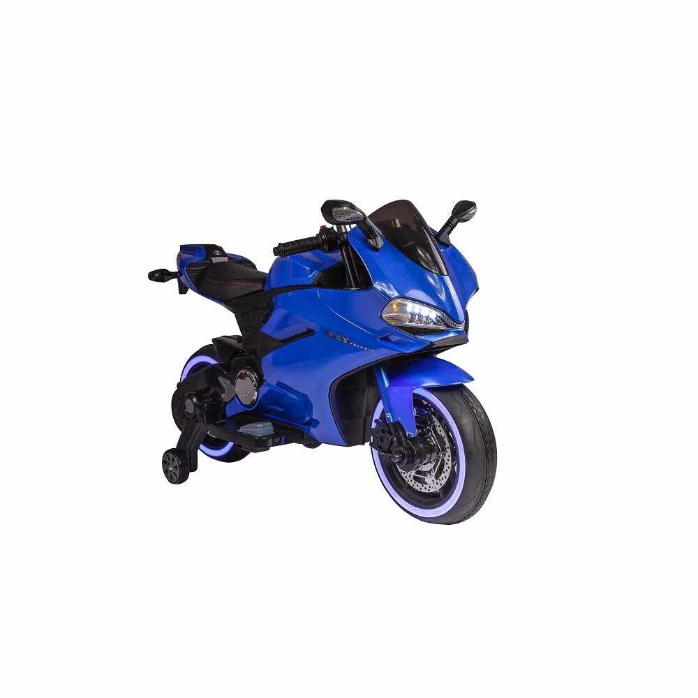 Motocicleta electrica pentru copii SX1628 12V albastru