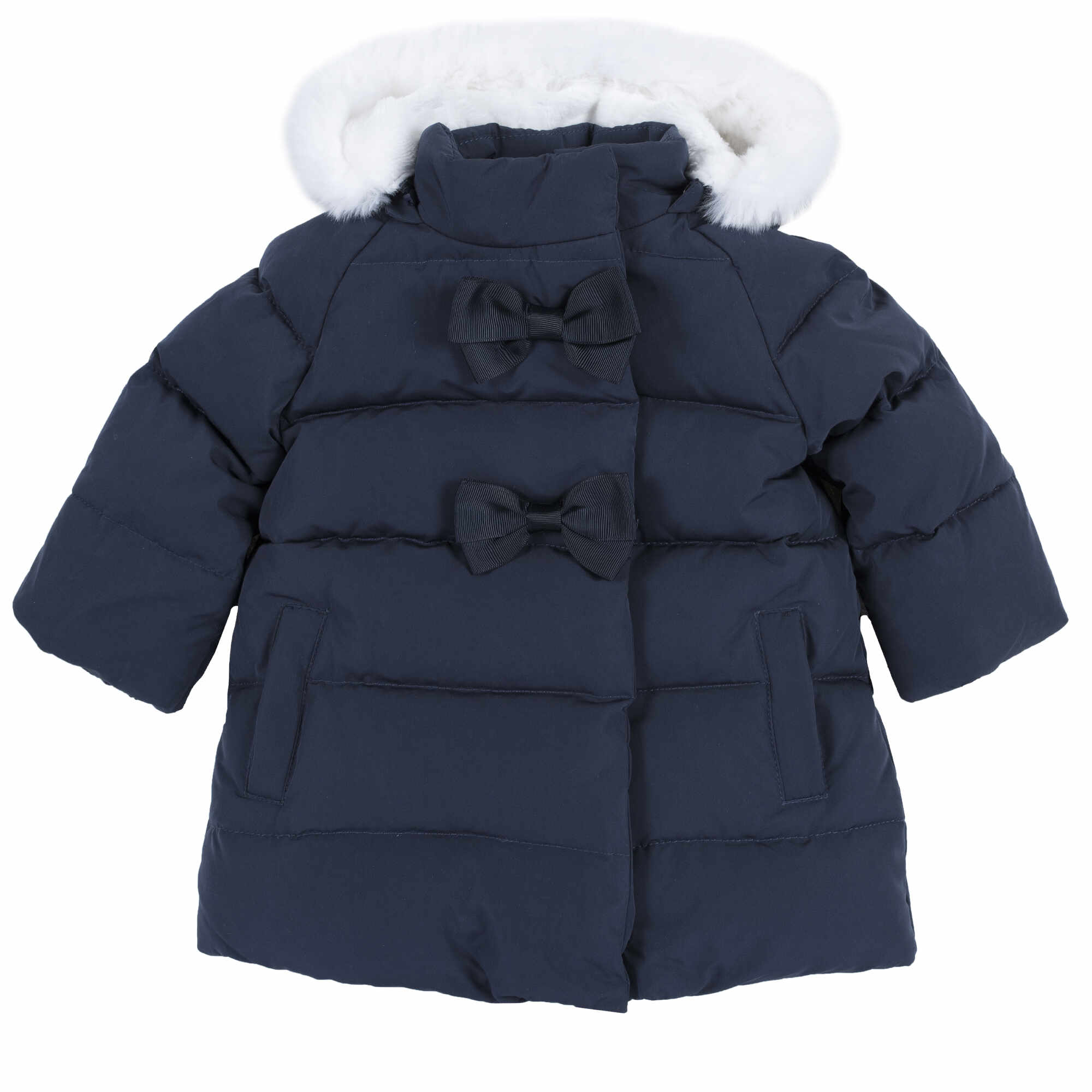 Jacheta copii Chicco, cu puf si pene de rata, bleumarin, 87428