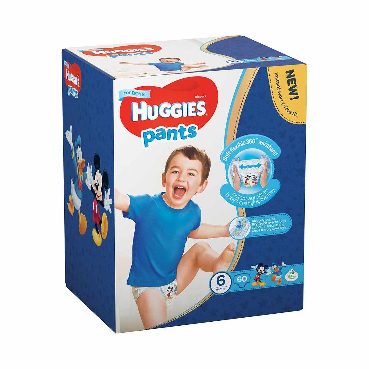 Scutece Huggies Pants Box Boys, Nr 6, 15 - 25 Kg, 60 buc