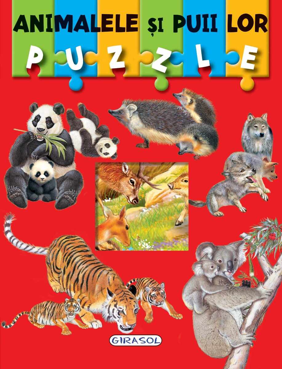 Carte Puzzle Girasol, Animalele si puii lor