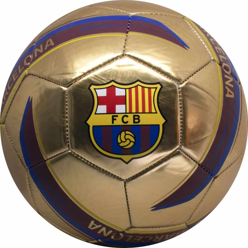 Minge FC Barcelona Logo Gold marimea 5 metalica