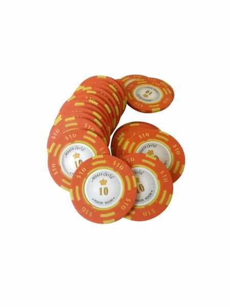Jeton Poker Montecarlo 14 grame Clay, inscriptionat 10