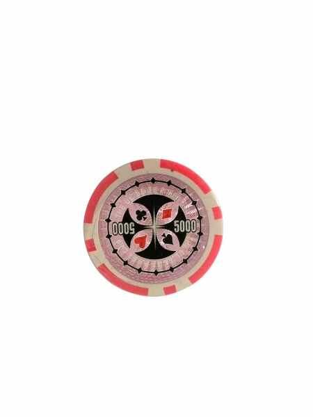 Set 25 jetoane poker ABS 11,5 gr model Ultimate, inscr. 5000