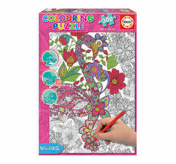 Puzzle Colouring Flamingo, 300 piese