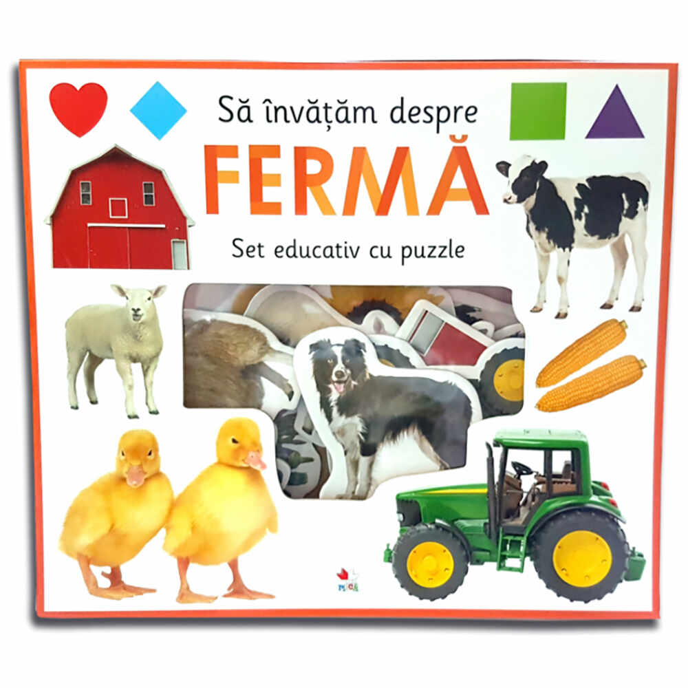Carte Editura Litera, Sa invatam despre ferma. Set educativ cu puzzle