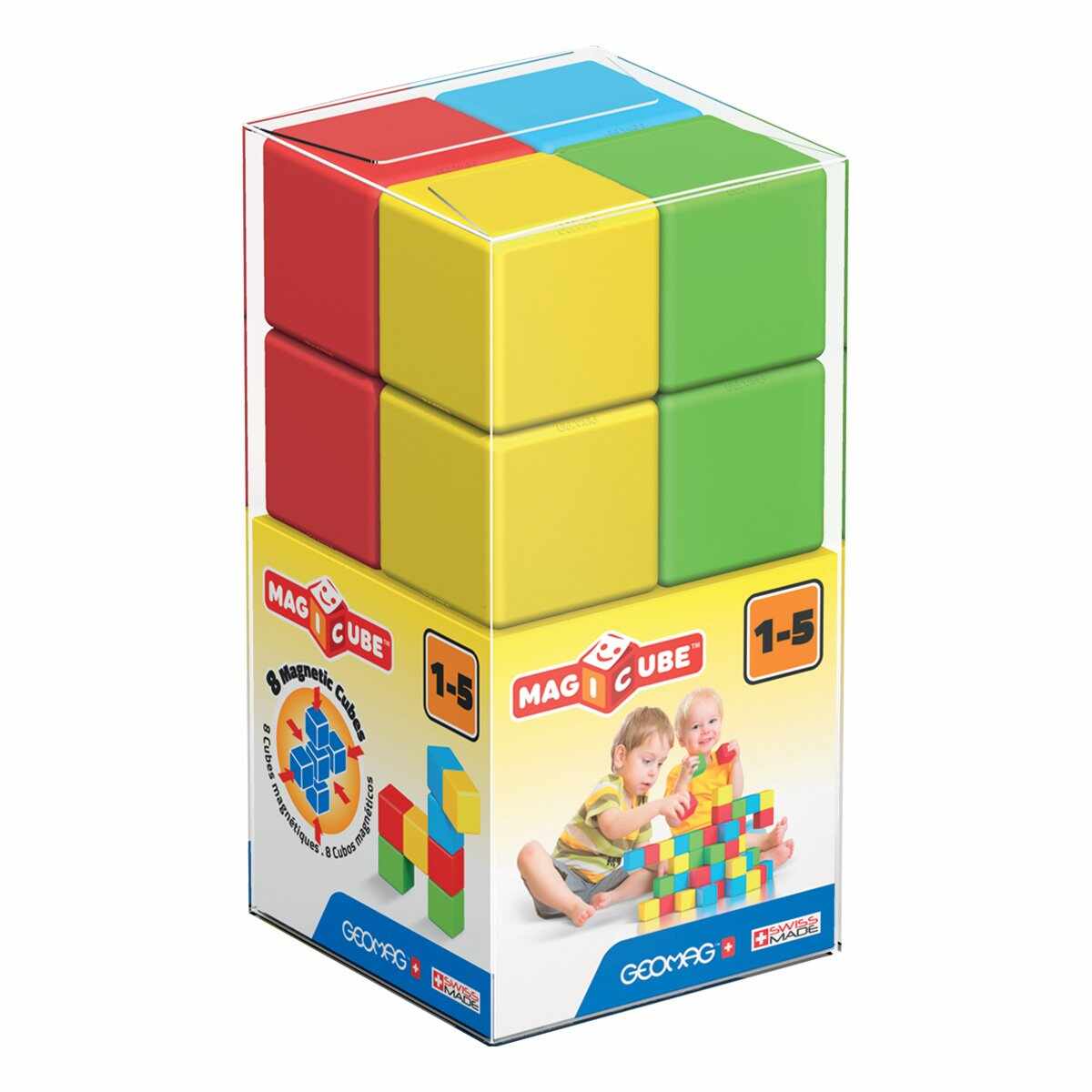 Joc de constructie magnetic Magic Cube, 8 piese