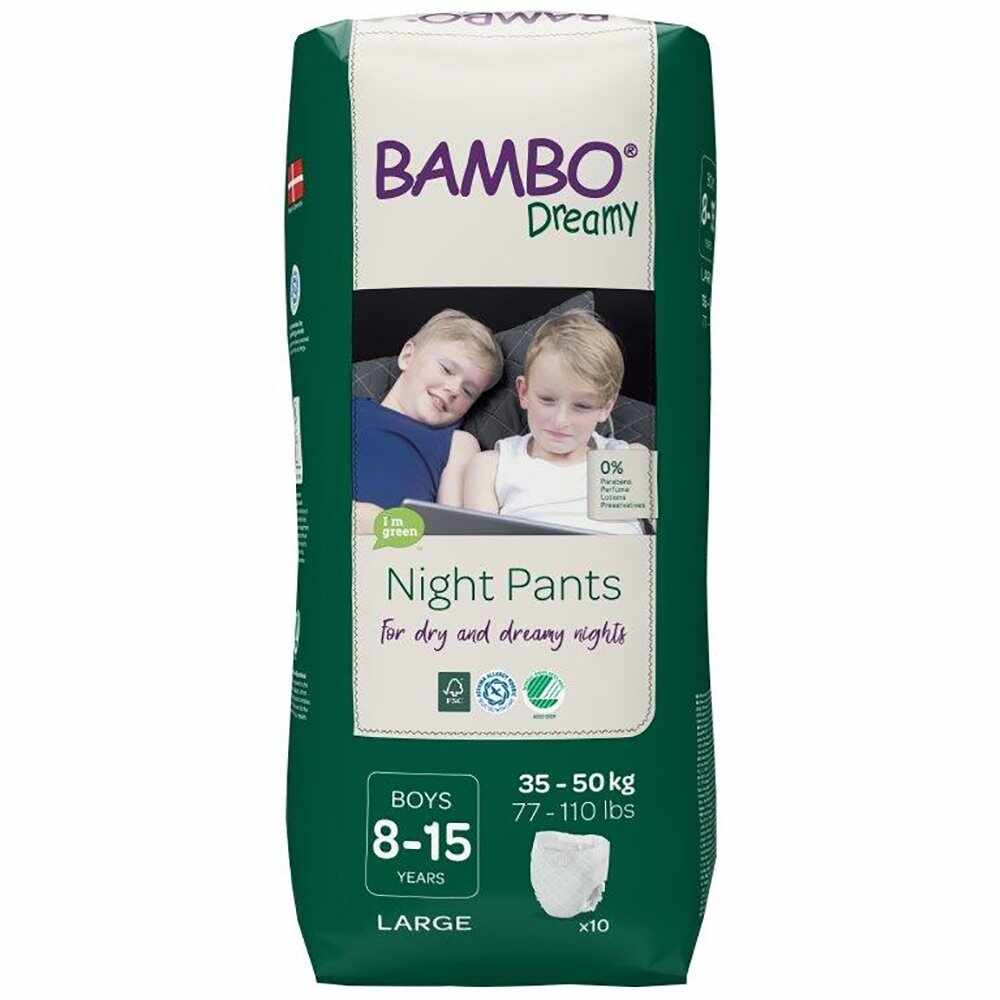 Scutece de noapte Bambo Nature Dreamy Boy, 35-50 Kg, 10 buc