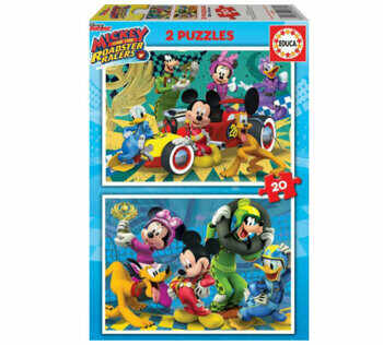 Puzzle Mickey roadster racers, 2 x 20 piese